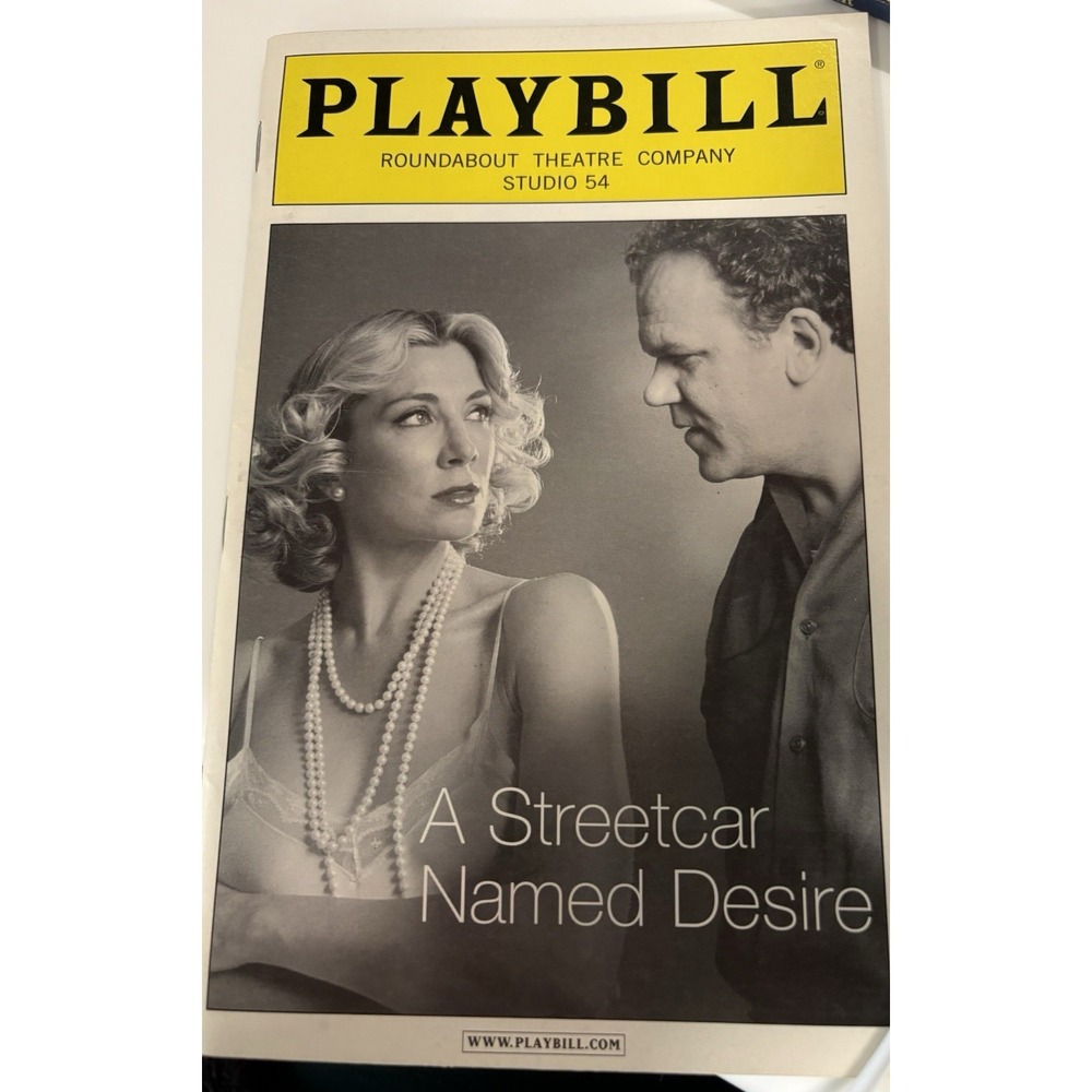 Opening Night April 26 2005 Playbill Card JOHN C REILLY-A STREETCAR NAMED DESIRE